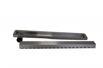 Ralo Linear Aparente Saida Lateral Horizontal Inox304
