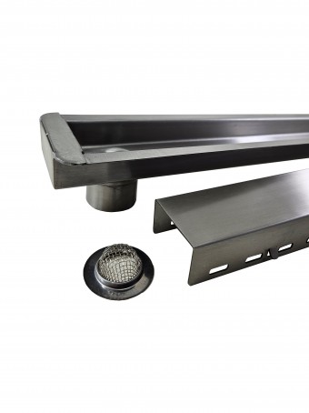 Ralo Linear Aparente Saida Lateral Inox304