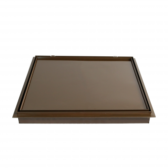 Tampa Casa De Maquina Oculta Em Aluminio 90x90 Cm Marrom